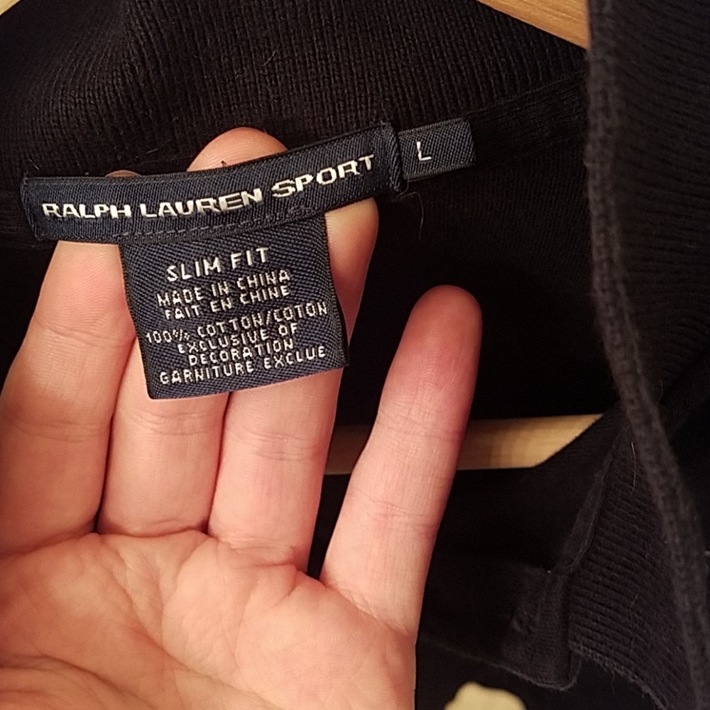 Vintage Ralph Lauren Sport black slim fit polo - Picture 4 of 6